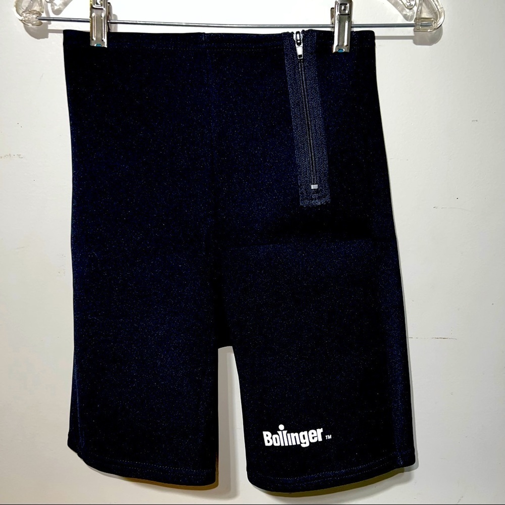 MEN’S small Bollinger black neoprene compression shorts  100% rubber core.